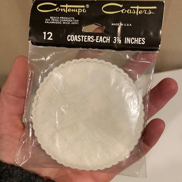 Vintage Contempo Coasters Set of 12 Hanging Plants 3.5" New in Package - Picture 2 of 3